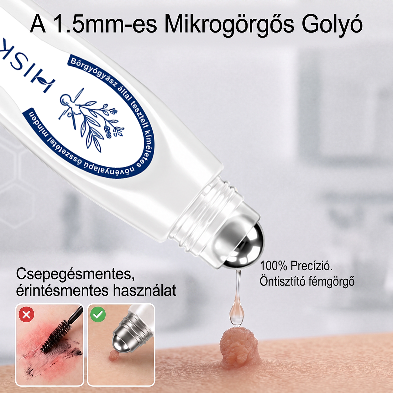 💙💙Hivatalos Márkabolt | 🚢 Hiskin® 7 napos Szemölcseltávolító Roll-on Ápoló Folyadék (Fájdalommentes rollerball technológia, hegek nélkül) 🐬