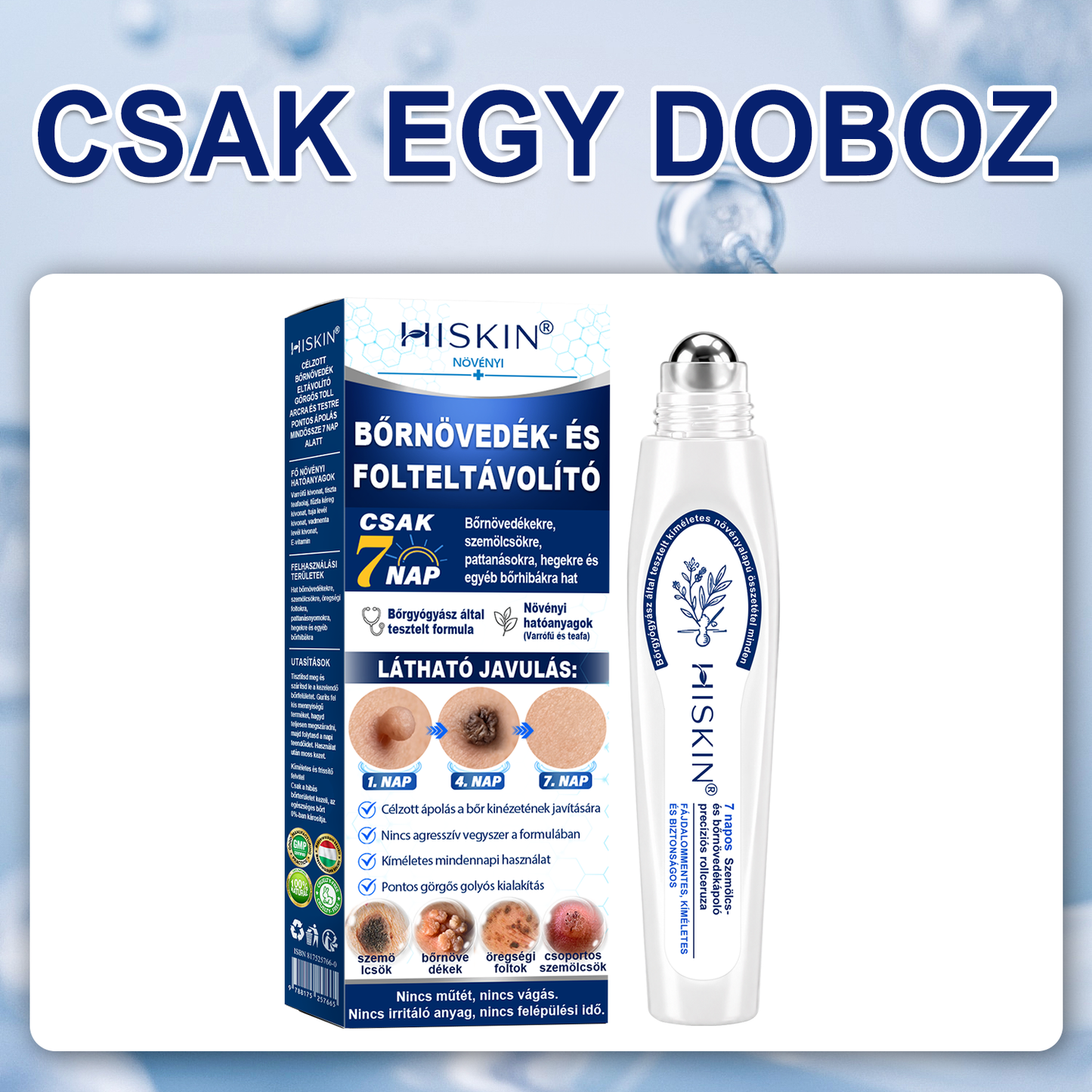 👩‍⚕️👩‍⚕️Hivatalos Márkabolt | 🚢🚢 Hiskin® 7 napos Szemölcseltávolító Roll-on Ápoló Folyadék (Fájdalommentes rollerball technológia, hegek nélkül) 🐬