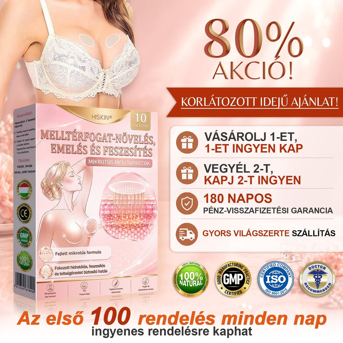🏅🏅HISKIN® MELLEMELŐ ÉS FESZESÍTŐ MIKROTŰS TAPASZOK