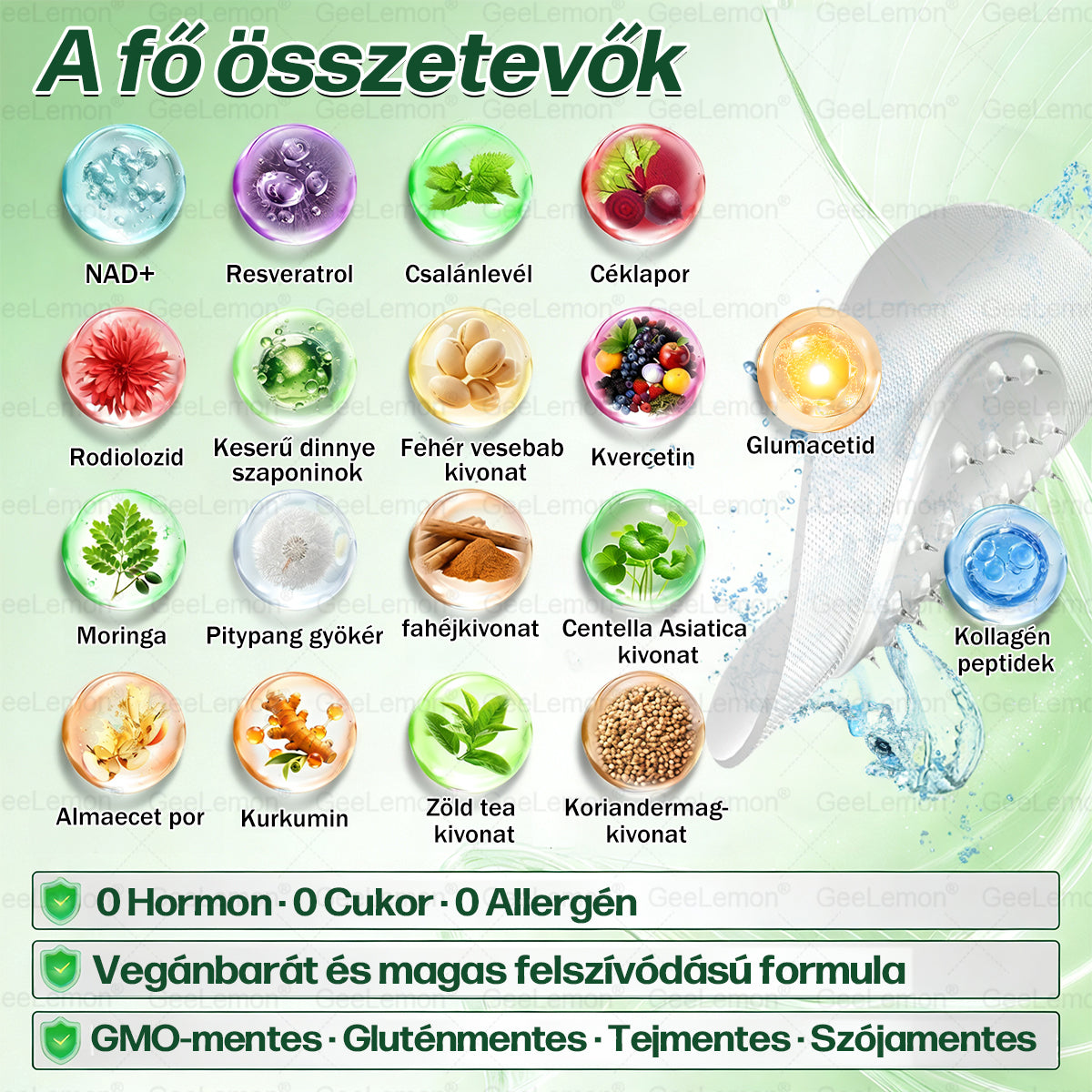 ❤️❤️ Moringa · Berberine × NAD+ 10 az 1-ben GeeLemon® Prémium Nano Mikrotűs Tapasz Napi 1 alkalmazás • Akár már 7 nap után látható változás✨ 💚 Az alakformálás, az energiaszint, az étvágykontroll és az általános jó közérzet mindennapi támogatására