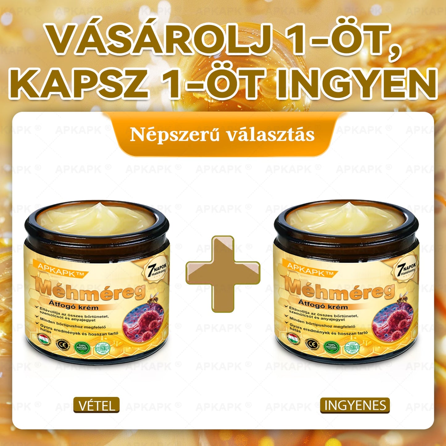 Magyarországon gyártva és szállítva ✨✨ 𝖠𝖯𝖪𝖠𝖯𝖪® Méhméreg tartalmú bőrmegújító krém