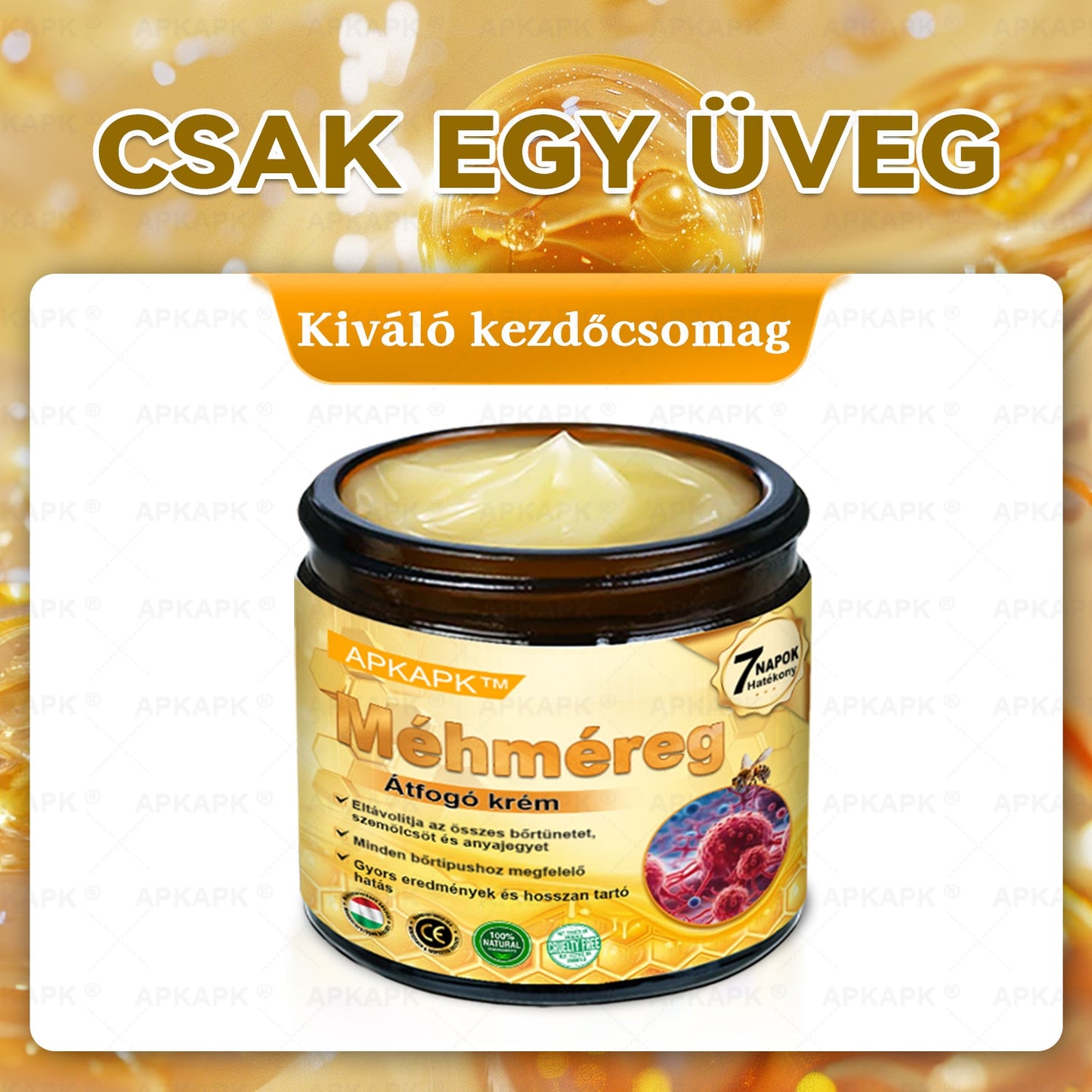 Magyarországon gyártva és szállítva ✨✨ 𝖠𝖯𝖪𝖠𝖯𝖪® Méhméreg tartalmú bőrmegújító krém