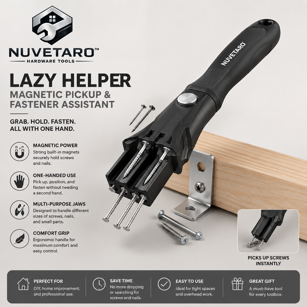 NUVETARO™ Lazy Helper Pro – Magnetic Fastener Pickup Tool