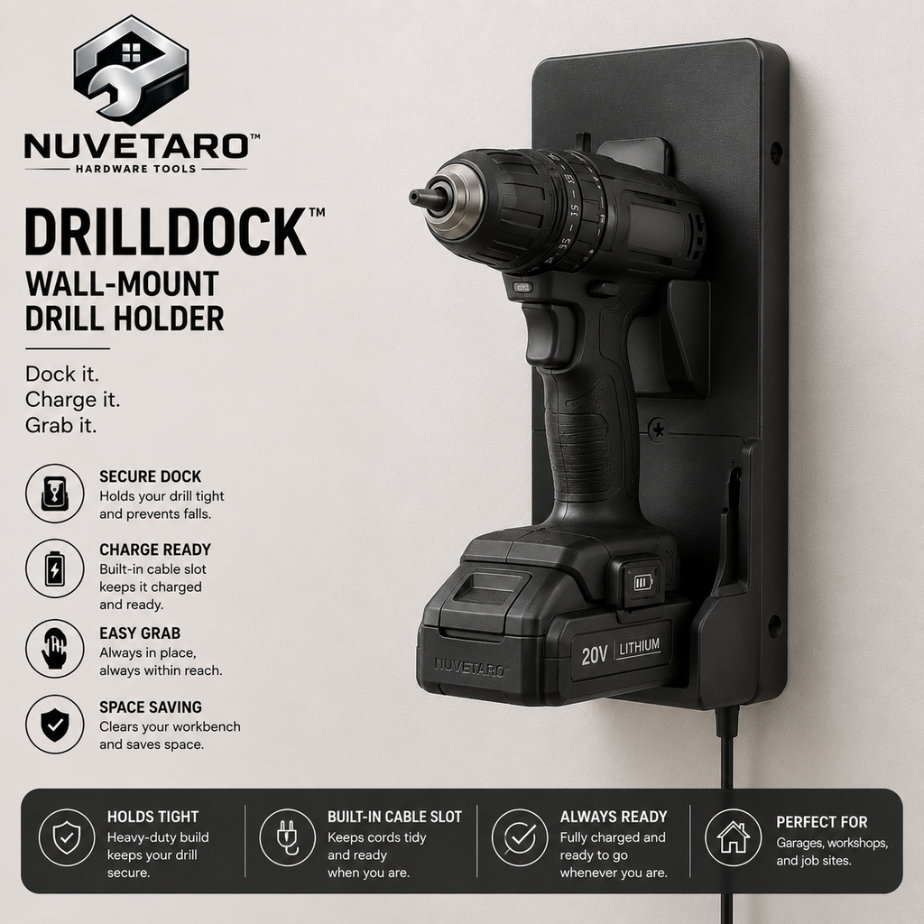 NUVETARO™ DrillDock Elite – Smart Wall Drill Station