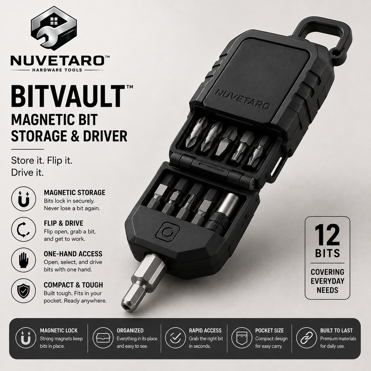 NUVETARO™ BitVault Pro Magnetic Driver Kit