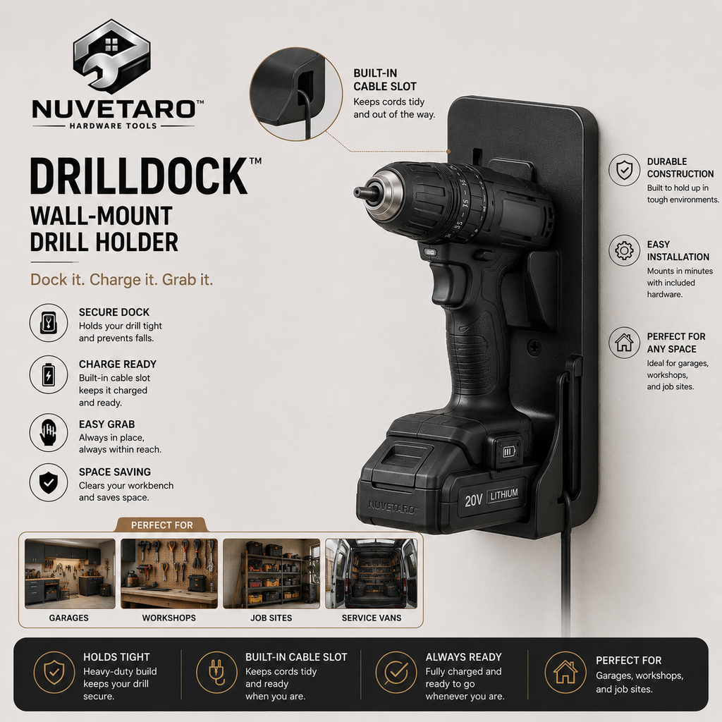 NUVETARO™ DrillDock Elite – Smart Wall Drill Station
