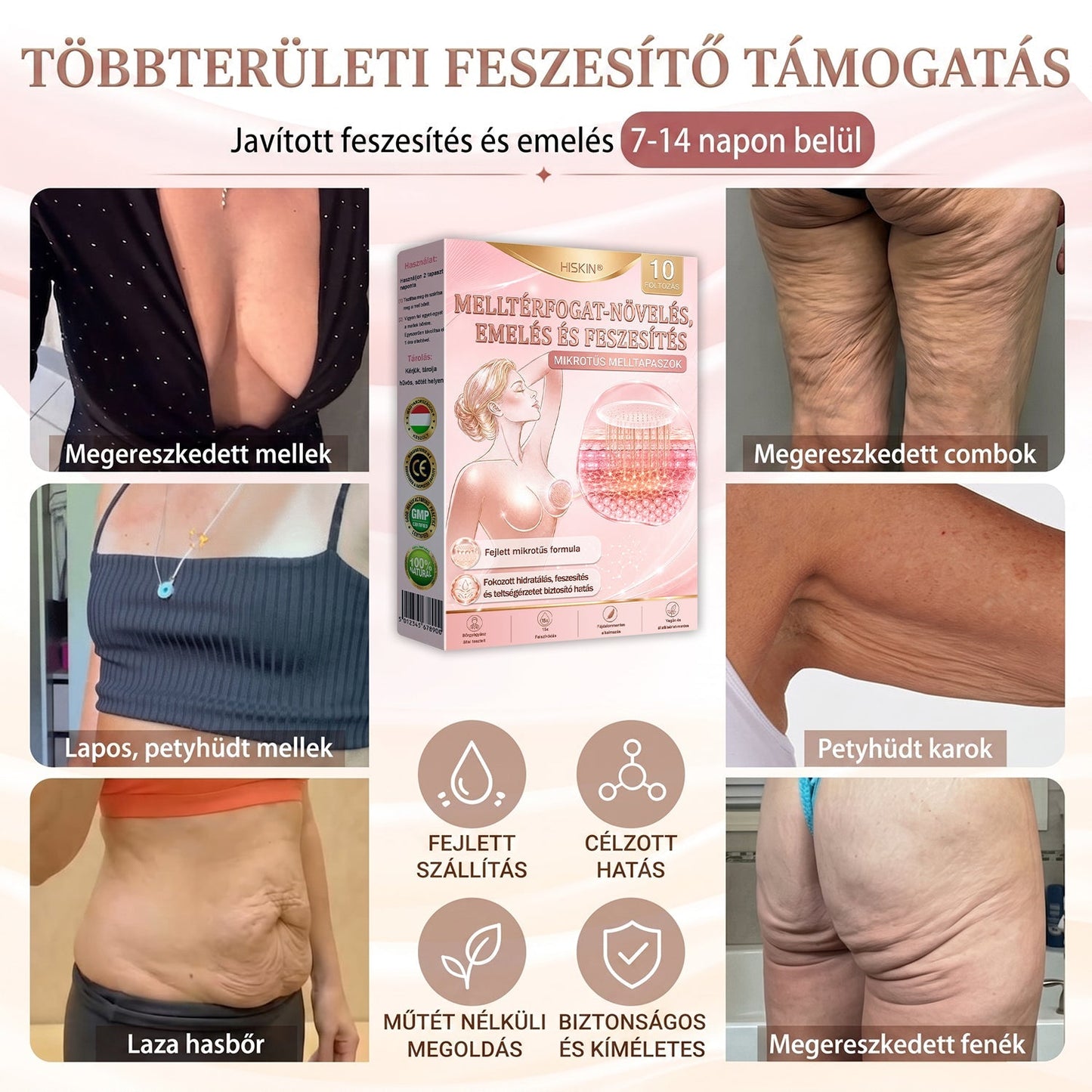 🏅🏅HISKIN® MELLEMELŐ ÉS FESZESÍTŐ MIKROTŰS TAPASZOK