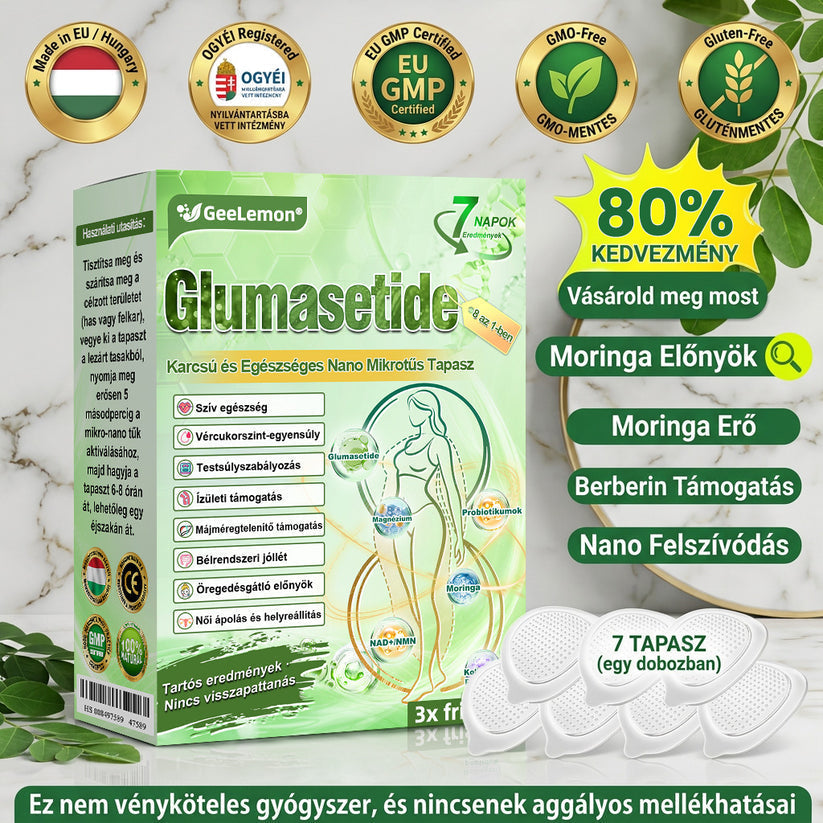 ❤️❤️ Moringa · Berberine × NAD+ 10 az 1-ben GeeLemon® Prémium Nano Mikrotűs Tapasz Napi 1 alkalmazás • Akár már 7 nap után látható változás✨ 💚 Az alakformálás, az energiaszint, az étvágykontroll és az általános jó közérzet mindennapi támogatására