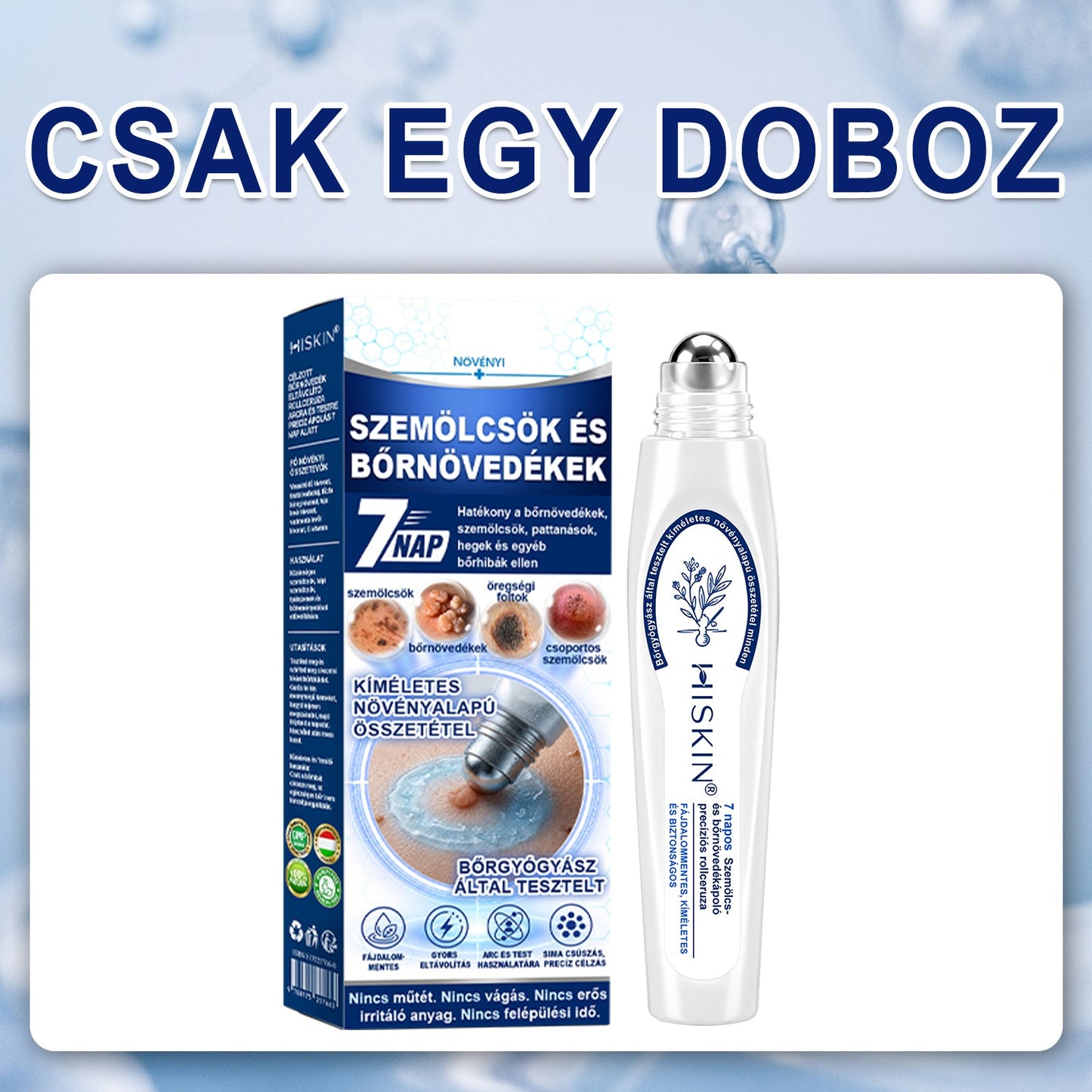 💙💙Hivatalos Márkabolt | 🚢 Hiskin® 7 napos Szemölcseltávolító Roll-on Ápoló Folyadék (Fájdalommentes rollerball technológia, hegek nélkül) 🐬